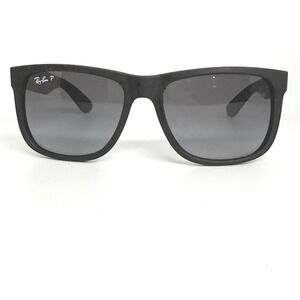 Ray-Ban Justin Sunglasses Black Rubber Polarized Grey Gradient RB4165 622/T3 54